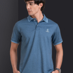 Printed Polo Collar Short Sleeves Relaxed Fit Cotton T-Shirt