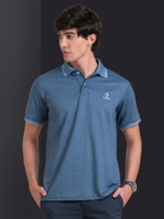 Printed Polo Collar Short Sleeves Relaxed Fit Cotton T-Shirt