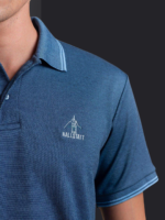 Printed Polo Collar Short Sleeves Relaxed Fit Cotton T-Shirt - Image 3