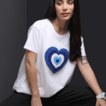 Women Boxy Regular Chinley Embroidered Tshirt