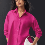 Women Solid Oversized Cotton Casual Shirt