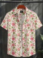 Flower Printed Cotton Shirt - Image 3