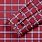 Red Color Checkered Casual Shirt - Image 3