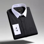Black With White Color Premium Cotton Checkered Shirt - Image 3