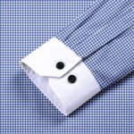 Blue Color Premium Cotton Slim Fit Checkered Casual Shirt - Image 3