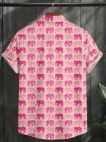 Pink Color Elephant Digital Print Shirt - Image 6