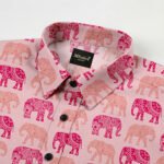 Pink Color Elephant Digital Print Shirt - Image 4