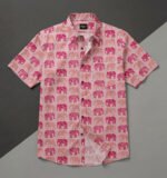Pink Color Elephant Digital Print Shirt - Image 2