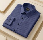 Blue Color Premium Cotton Slim Fit Shirt