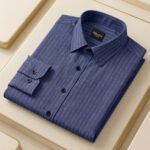 Blue Color Premium Cotton Slim Fit Shirt