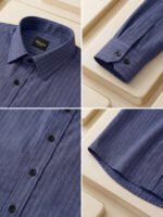 Blue Color Premium Cotton Slim Fit Shirt - Image 2