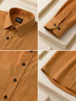 Orange Color Premium Cotton Slim Fit Shirt - Image 2