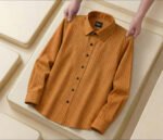 Orange Color Premium Cotton Slim Fit Shirt - Image 3
