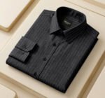 Premium Black Color Cotton Slim Fit Shirt