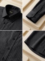 Premium Black Color Cotton Slim Fit Shirt - Image 2
